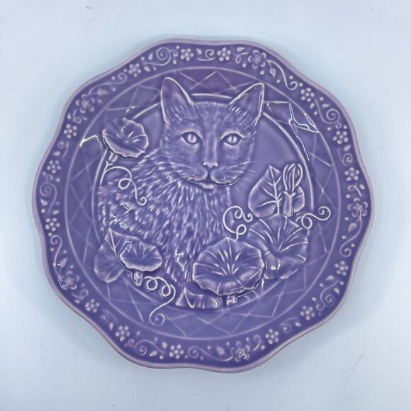 patience brewster cat themed decorative plates set of 4 the meow collection - Picture 2 of 6